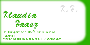 klaudia haasz business card